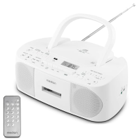 MEDION E65010 Stereofonní rádio (CD přehrávač, kazeta, připojení USB, audio vstup AUX, přehrávání MP3. Rádio FM PLL, paměť na 40